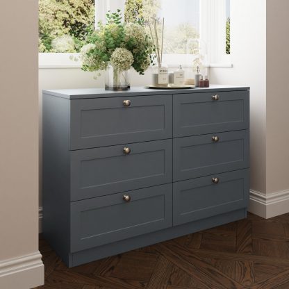 Artus 6 Drawer Chest Of Drawers - Matt Grey - Image 4