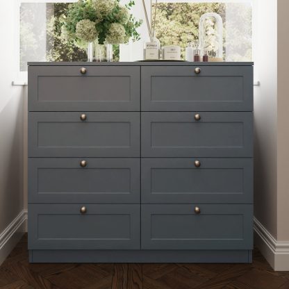 Artus 8 Drawer Chest Of Drawers - Matt Grey