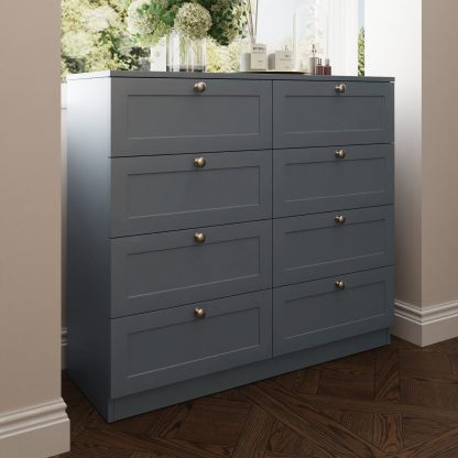 Artus 8 Drawer Chest Of Drawers - Matt Grey - Image 4