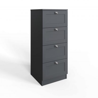 Artus 4 Drawer Chest Of Drawers - Matt Grey - Image 6