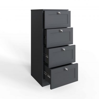 Artus 4 Drawer Chest Of Drawers - Matt Grey - Image 3