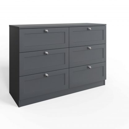 Artus 6 Drawer Chest Of Drawers - Matt Grey - Image 6