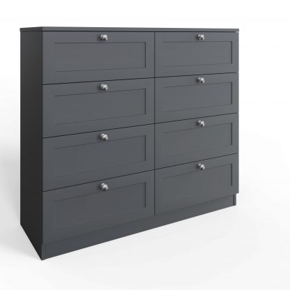 Artus 8 Drawer Chest Of Drawers - Matt Grey - Image 6
