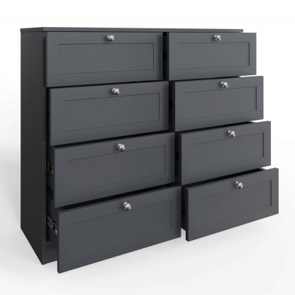 Artus 8 Drawer Chest Of Drawers - Matt Grey - Image 3