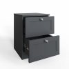 Artus 2 Drawer Bedside Table Nightstand - Matt Grey - Image 3