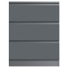 Carlton 3 Drawer Chest Of Drawers - Matt Dark Grey - Image 3