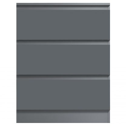 Carlton 3 Drawer Chest Of Drawers - Matt Dark Grey - Image 3