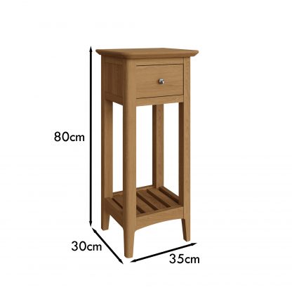 Hudson Solid Ash 1 Drawer Telephone Table - Image 2