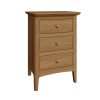 Hudson Solid Ash 3 Drawer Bedside - Image 5