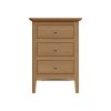 Hudson Solid Ash 3 Drawer Bedside - Image 8