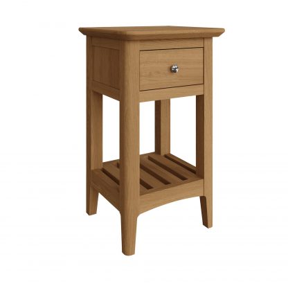 Hudson Solid Ash 1 Drawer Slim Bedside - Image 5