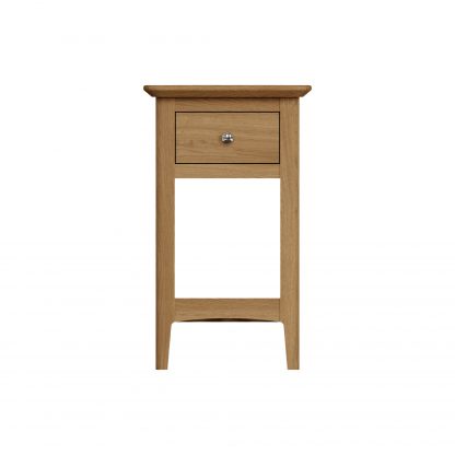 Hudson Solid Ash 1 Drawer Slim Bedside - Image 7