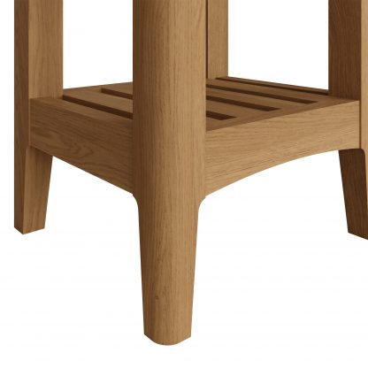Hudson Solid Ash 1 Drawer Slim Bedside - Image 8