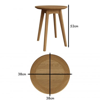 Hudson Solid Ash Round Wine Table - Image 2