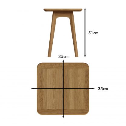 Hudson Solid Ash Square Wine Table - Image 2