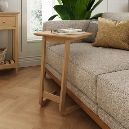 Hudson Solid Ash Angled Sofa Tablet Table - Image 3