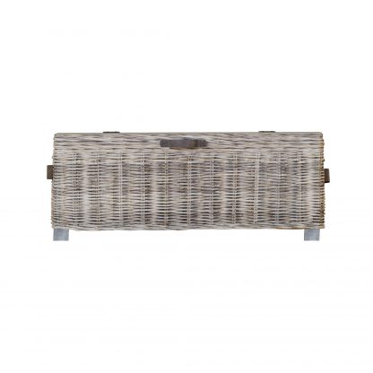 Maya Kubu Rattan Storage Coffee Table Limewash - Image 6