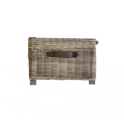Maya Kubu Rattan Storage Coffee Table Limewash - Image 4