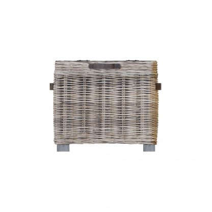 Maya Kubu Rattan Storage Side Table Limewash - Image 3