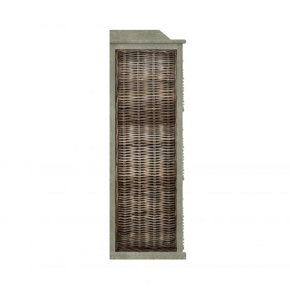 Maya Kubu Rattan 3 Basket Storage Unit Limewash - Image 5