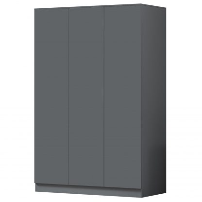 Stora 3 Door Wardrobe Matt Dark Grey - Image 6
