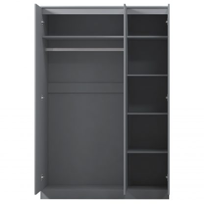 Stora 3 Door Wardrobe Matt Dark Grey - Image 3