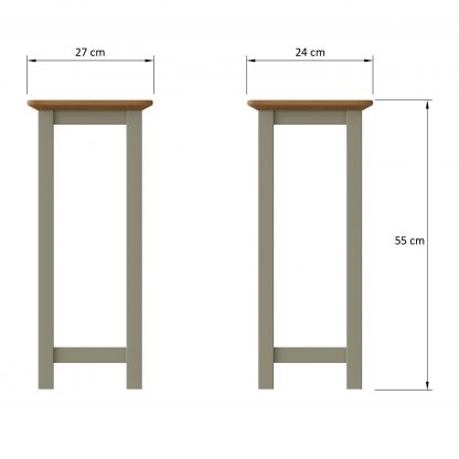 Taberno Oak End Side Table Sage Green - Image 2