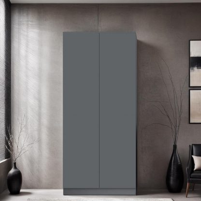 Stora 2 Door Wardrobe - Matt Dark Grey