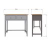 Taberno 2 Drawer Dressing Table Dove Grey - Image 2
