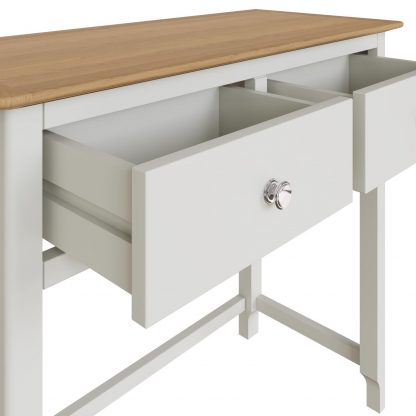 Taberno 2 Drawer Dressing Table Linen White - Image 4