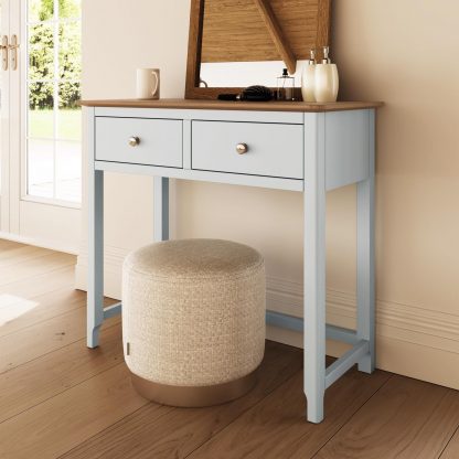 Taberno 2 Drawer Dressing Table Linen White - Image 3