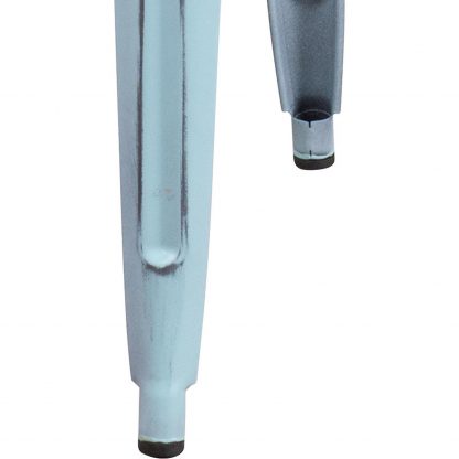 Kai 30" Industrial Style Bar Stool, Pale Blue - Set of 4 - Modern Metal Bar Height - Image 6