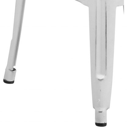 Kai 30" Industrial Style Bar Stool Distressed White - Set of 4 - Modern Metal Bar Height - Image 6