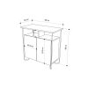 Decortie Cornea 2 Door Sideboard Buffet Unit Ash Green with Open Shelf & Black Metal Frame - Image 2