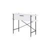 Decortie Otis 1 Drawer 2 Shelf Console Table - Matt White with Black Metal Frame - Image 3