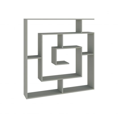 Decortie Labirent Modern Bookcase Display Unit Ash Green 129cm High - Image 3