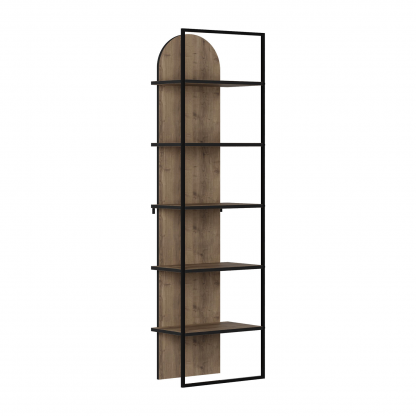 Decortie Archy Modern Bookcase 5-Tier Wall Mounted Shelf Dark Oak 180 cm - Image 3