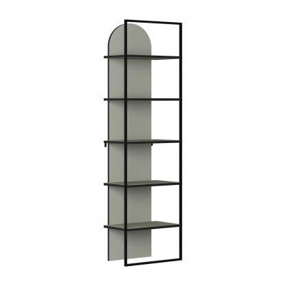 Decortie Archy Modern Bookcase 5-Tier Wall Mounted Shelf Ash Green 180 cm - Image 3