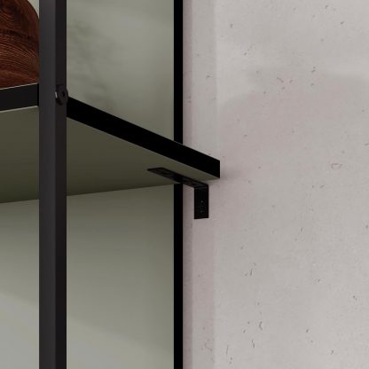 Decortie Archy Modern Bookcase 5-Tier Wall Mounted Shelf Ash Green 180 cm - Image 5
