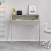 Decortie Cowork Modern Desk Ash Green Wall Mounted With Drawer 94cm Wide