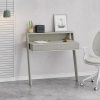 Decortie Cowork Modern Desk Ash Green Wall Mounted With Drawer 94cm Wide - Image 4