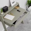 Decortie Cowork Modern Desk Ash Green Wall Mounted With Drawer 94cm Wide - Image 5