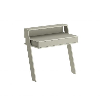 Decortie Cowork Modern Desk Ash Green Wall Mounted With Drawer 94cm Wide - Image 3