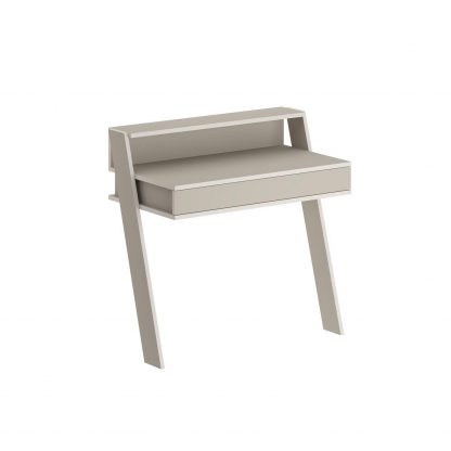 Decortie Cowork Modern Desk Sandstone Wall Mounted With Drawer 94cm Wide - Image 3