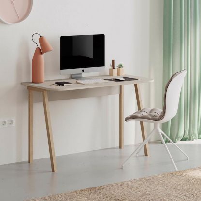 Decortie Luton Modern Desk Sandstone 120cm Wide - Image 4