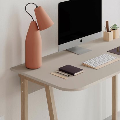 Decortie Luton Modern Desk Sandstone 120cm Wide - Image 5