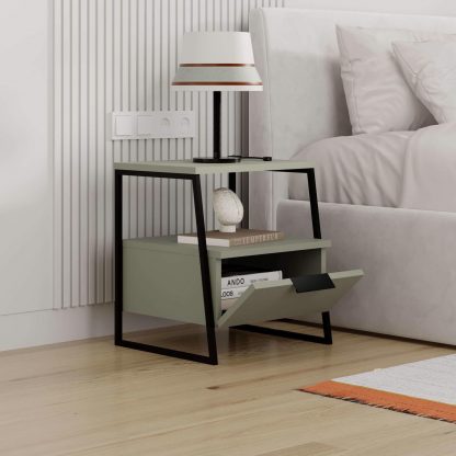 Decortie Pal Modern Nightstand Ash Green - Image 4