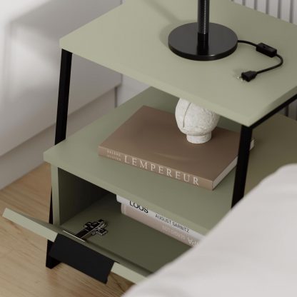 Decortie Pal Modern Nightstand Ash Green - Image 6