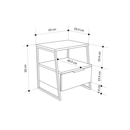 Decortie Pal Modern Nightstand Ash Green - Image 2