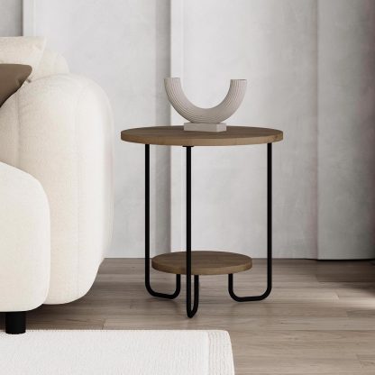 Decortie Corro Modern Side End Table Dark Oak - Image 3